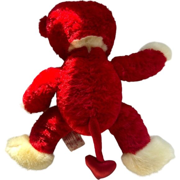 Valentine Devil Bear Russ Berrie Blaze Plush Stuffed Animal White & Red - Picture 6 of 10